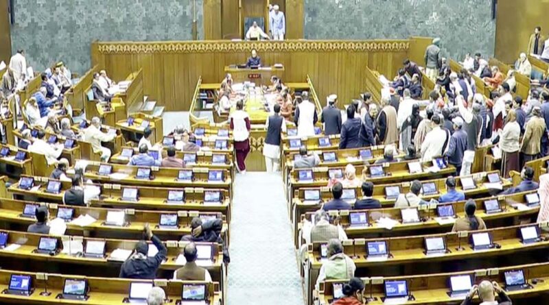 Indian parliament in session