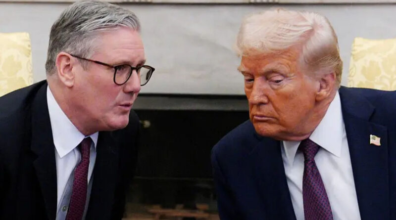 British Prime Minister Keir Starmer meets with US President Donald Trump in the Oval Office at the White House