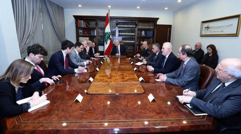 Lebanese President Joseph Aoun meets with French Foreign Minister Jean-Noel Barrot in Beirut