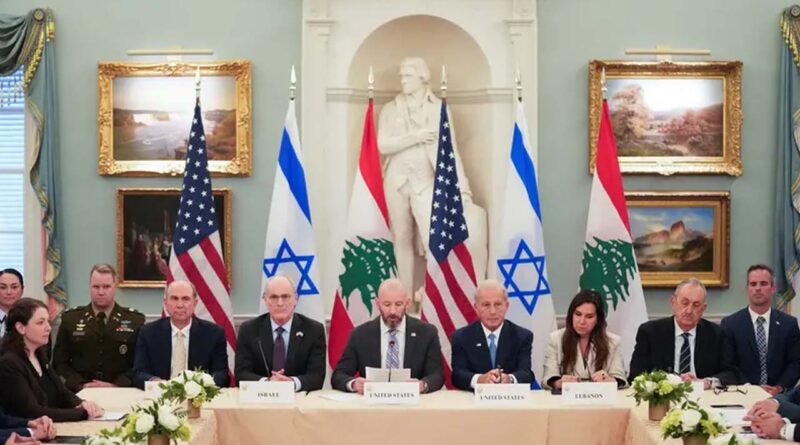 US, Israel and Lebanese delegations attend a meeting at the State Department in Washington, D.C., US, June 3, 2026