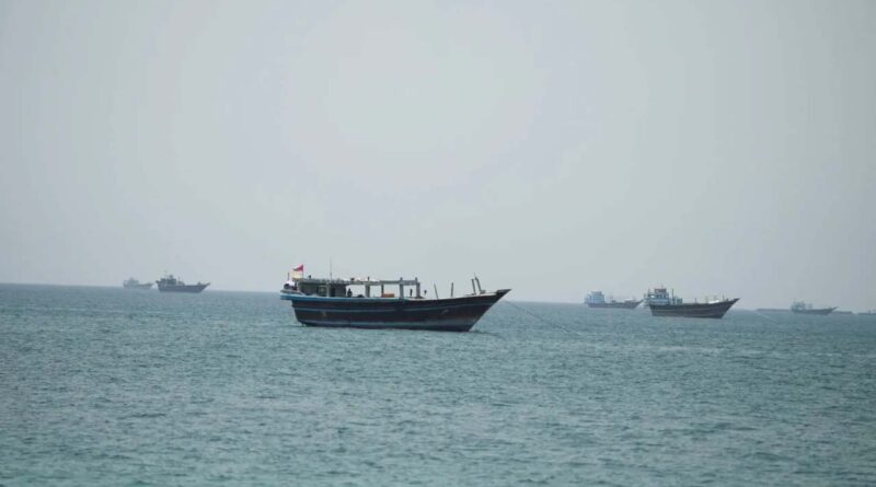 Vessels at the Strait of Hormuz, as seen from Musandam, Oman, June 22, 2026