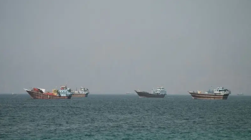 Vessels at the Strait of Hormuz, as seen from Musandam, Oman, June 25, 2026